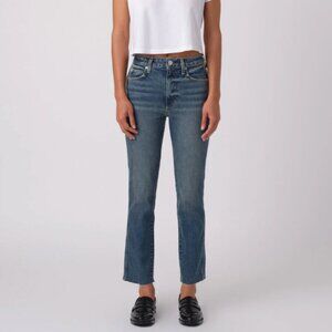 AMO Chloe Crop Jean Raw Hem in Kismet